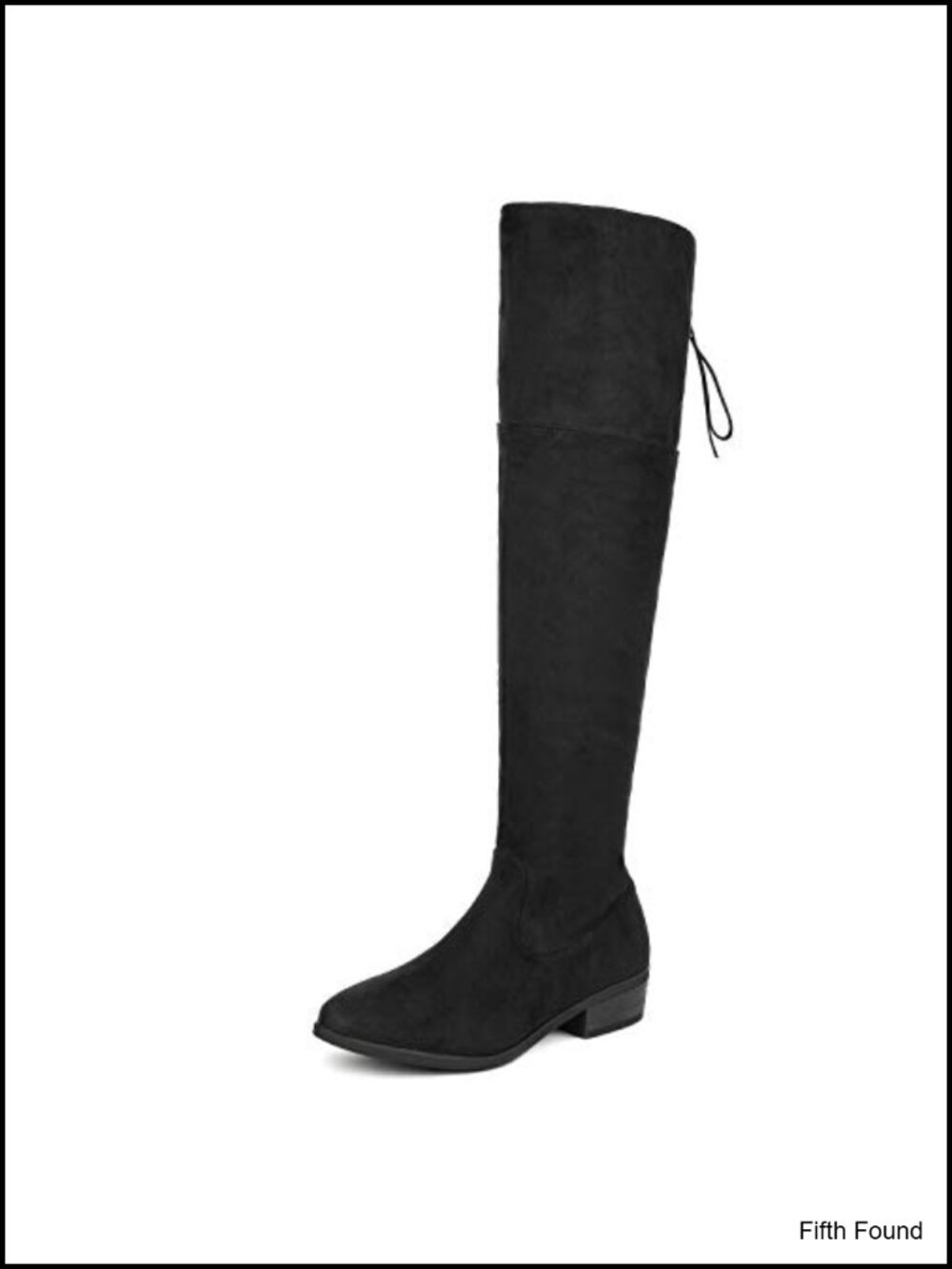 Thigh High Over the Knee Riding Boots Faux Suede Block Heel